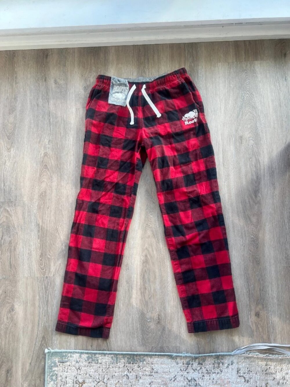 Roots Red Black Buffalo Plaid Pajama Pants